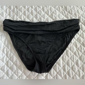 La Blanca Island Goddess Banded Hipster bathing suit bottoms black